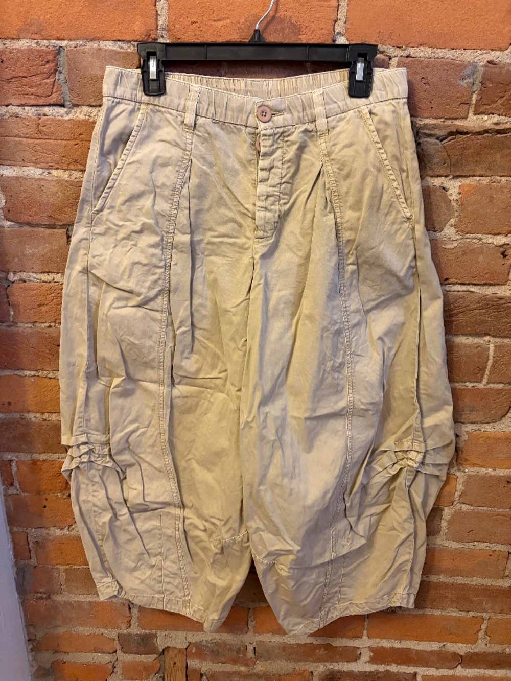 Free People Barrel Khaki Trousers Size XS